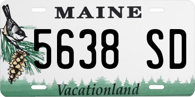 ME license plate 5638SD