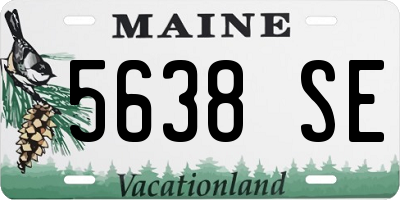 ME license plate 5638SE