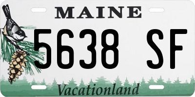 ME license plate 5638SF