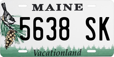 ME license plate 5638SK