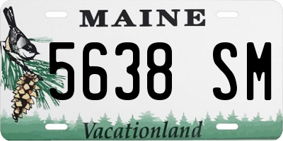 ME license plate 5638SM