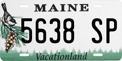 ME license plate 5638SP