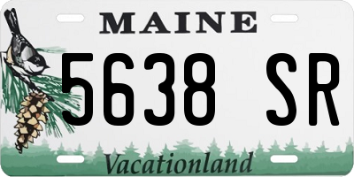 ME license plate 5638SR