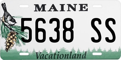 ME license plate 5638SS
