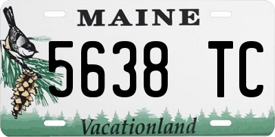 ME license plate 5638TC