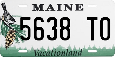 ME license plate 5638TO