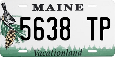 ME license plate 5638TP