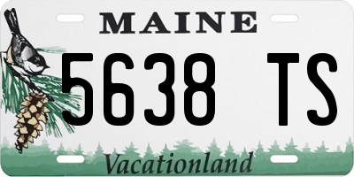 ME license plate 5638TS