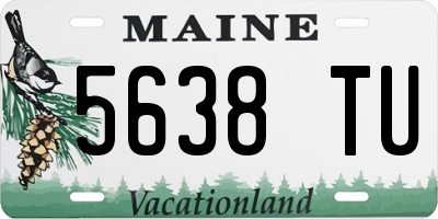 ME license plate 5638TU