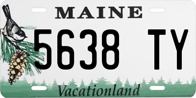 ME license plate 5638TY