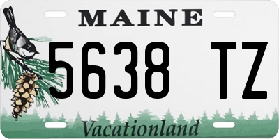 ME license plate 5638TZ