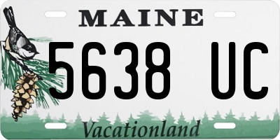 ME license plate 5638UC