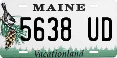 ME license plate 5638UD