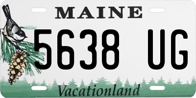 ME license plate 5638UG