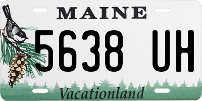 ME license plate 5638UH