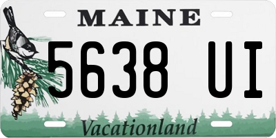 ME license plate 5638UI
