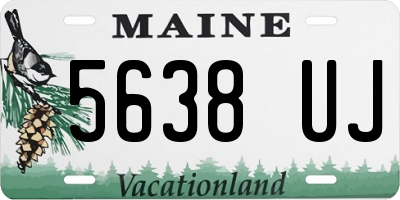 ME license plate 5638UJ