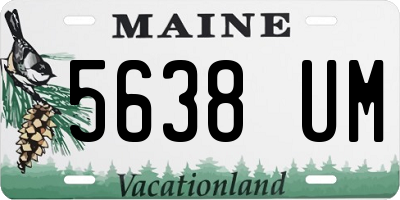 ME license plate 5638UM