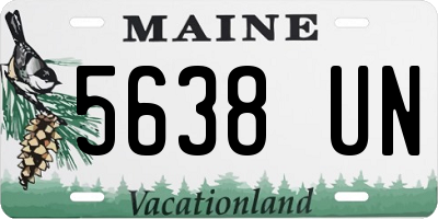 ME license plate 5638UN