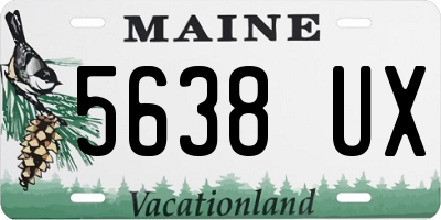 ME license plate 5638UX