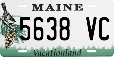 ME license plate 5638VC