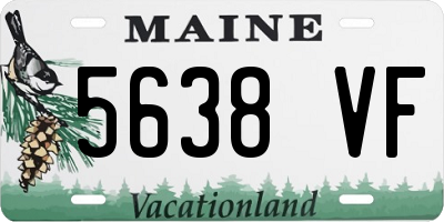 ME license plate 5638VF