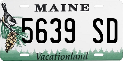 ME license plate 5639SD