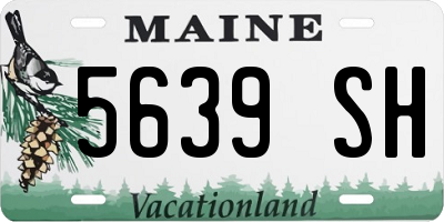 ME license plate 5639SH