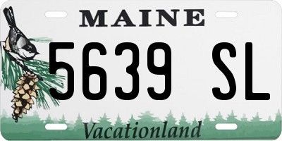 ME license plate 5639SL