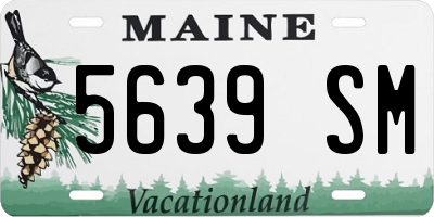 ME license plate 5639SM