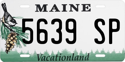 ME license plate 5639SP