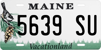 ME license plate 5639SU