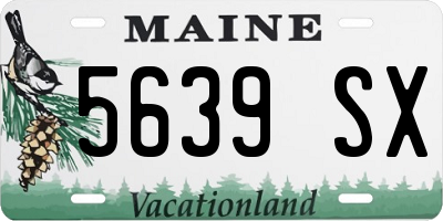 ME license plate 5639SX