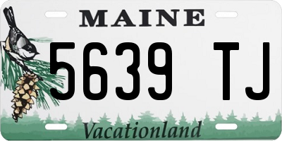 ME license plate 5639TJ