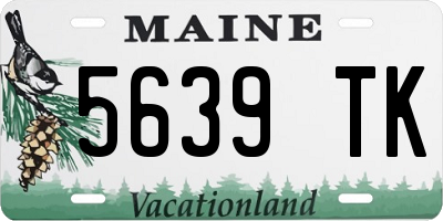 ME license plate 5639TK