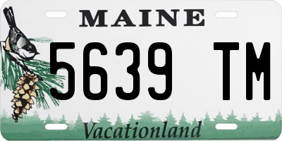 ME license plate 5639TM