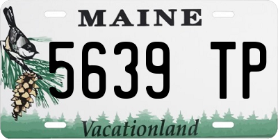 ME license plate 5639TP