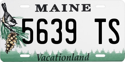 ME license plate 5639TS
