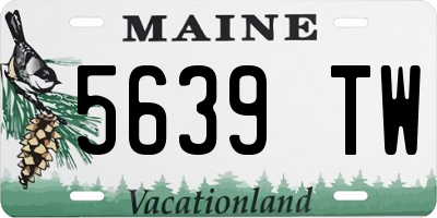 ME license plate 5639TW