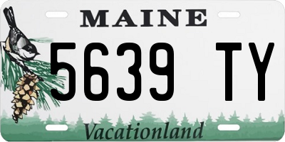 ME license plate 5639TY