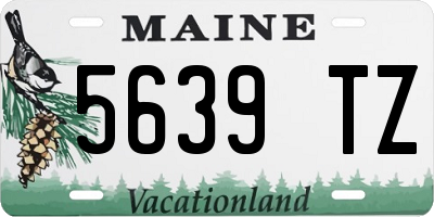 ME license plate 5639TZ