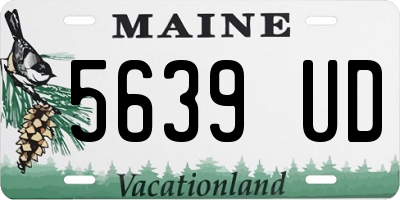 ME license plate 5639UD