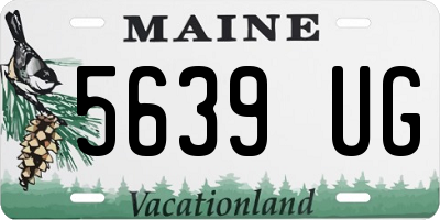 ME license plate 5639UG
