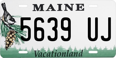 ME license plate 5639UJ