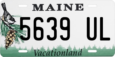 ME license plate 5639UL
