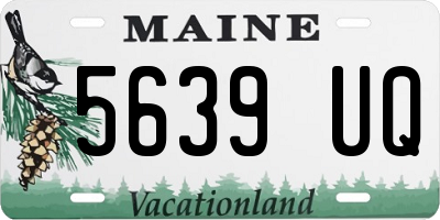 ME license plate 5639UQ