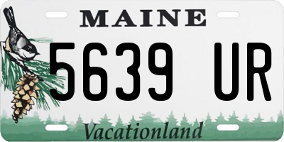 ME license plate 5639UR