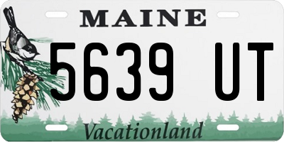 ME license plate 5639UT