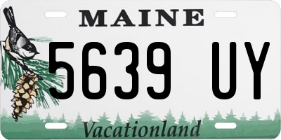 ME license plate 5639UY