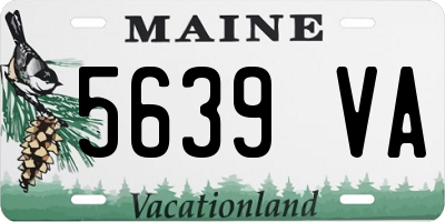 ME license plate 5639VA